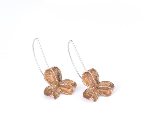 Large Bronze Spikethorn Short Hook Earrings
