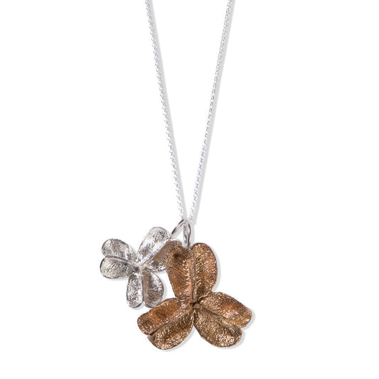 XL double spikethorn pod pendant by tiffany marx larger in bronze and smaller in silver