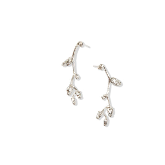 Silver Medium Falling Star Studs