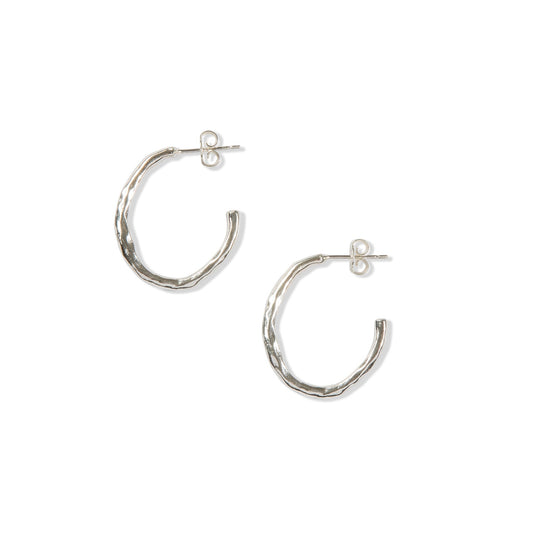 Large Silver Hoops