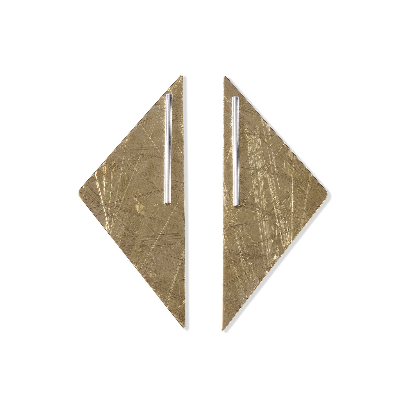 Large Brass Back with Silver Studs Abstract Duos