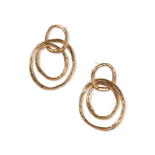 Large Bronze Statement Hoops
