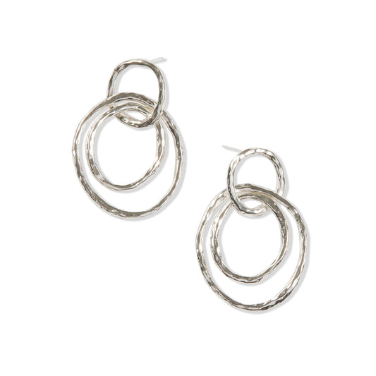Large Silver Statement Hoops