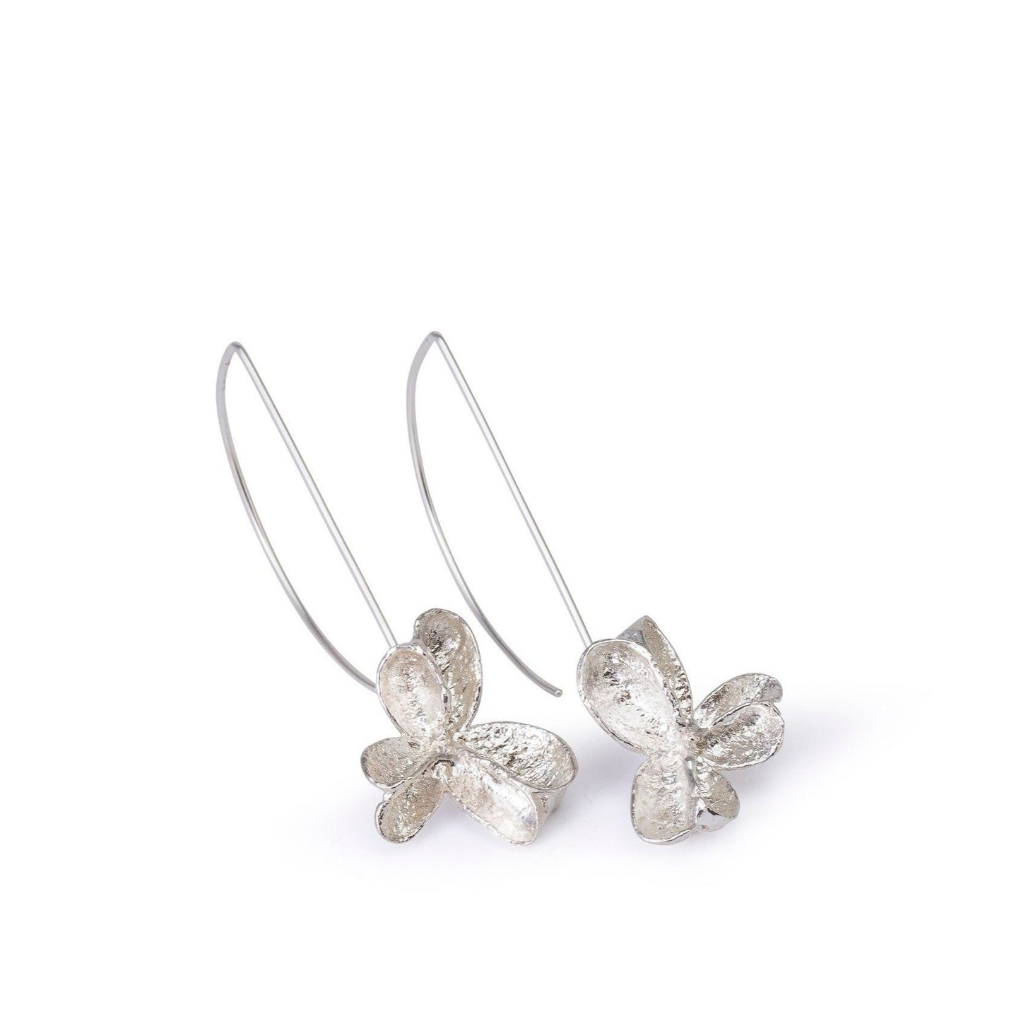 Silver Large Spikethorn Hook Earrings