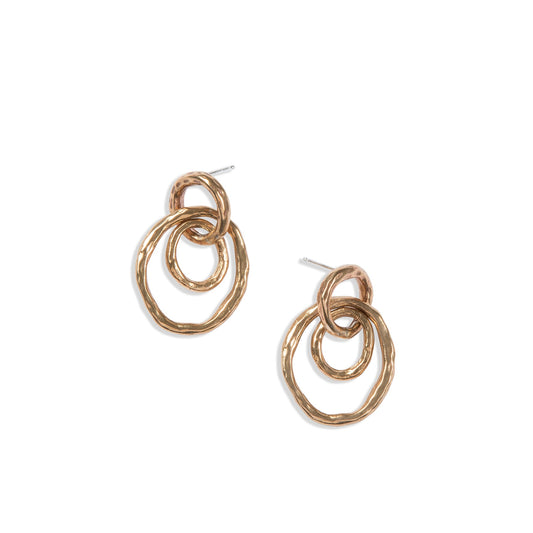 Small Bronze Statement Hoops