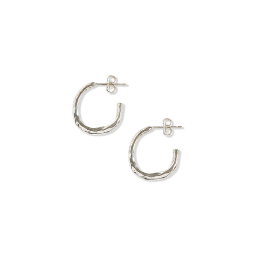 Silver Medium Hoops