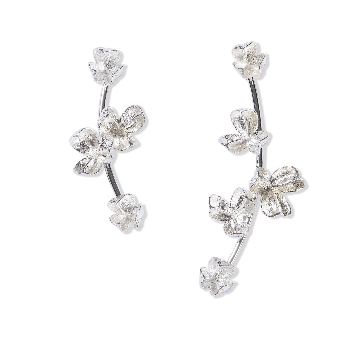 Silver Spikethorn Statement Earrings