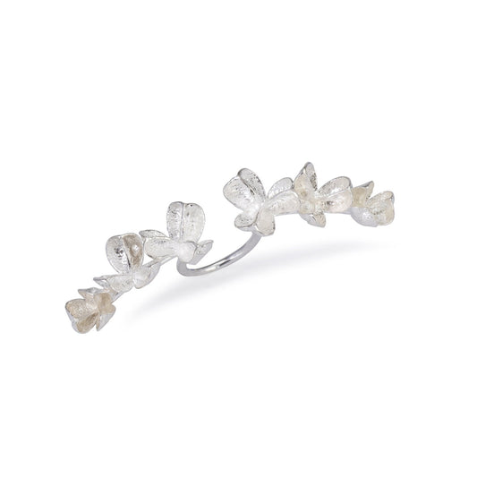 Silver Spikethorn Statement Bar Ring