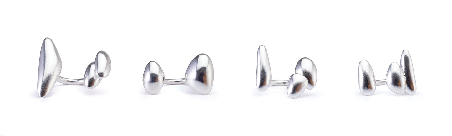 Silver Pebble Ring - Style A, B, C, D