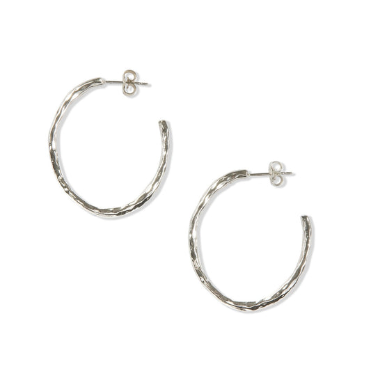 Jumbo Silver Hoops