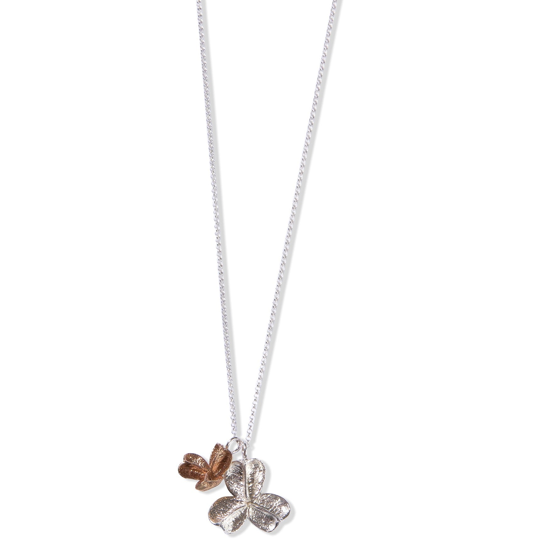 Medium Silver and Bronze Double Pod Pendant