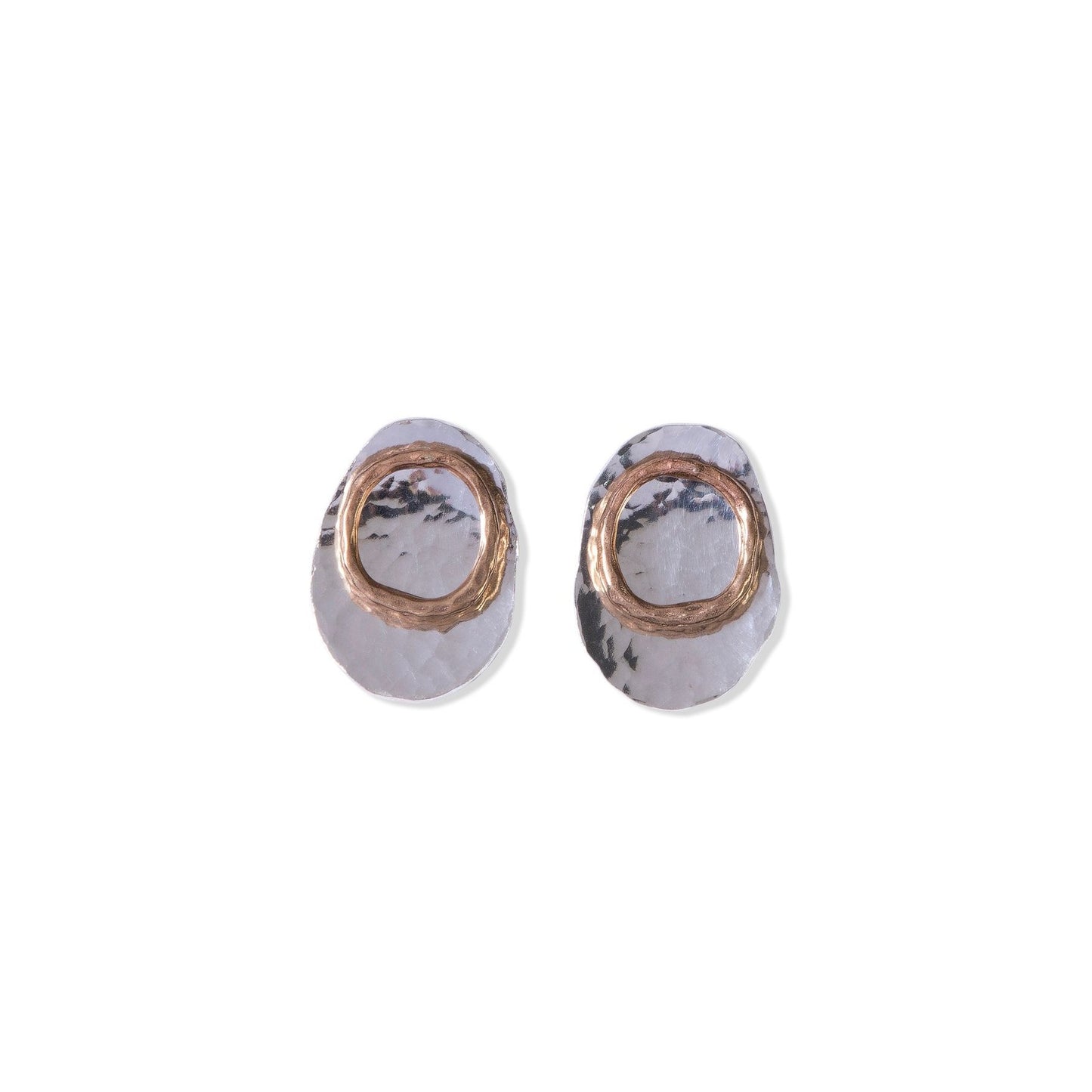 Oval Duos - Silver Back and Bronze Stud Front