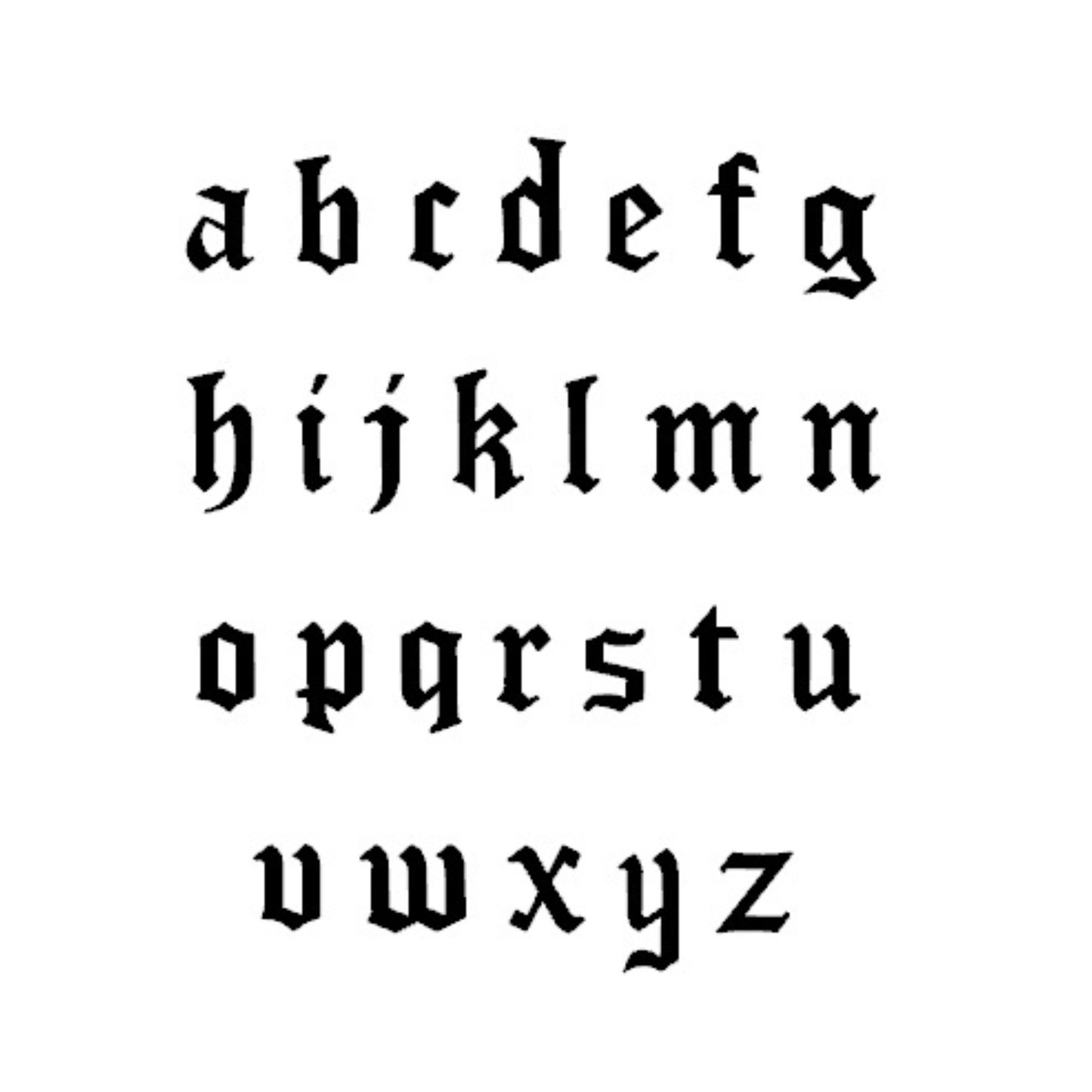 Choose your gothic letter