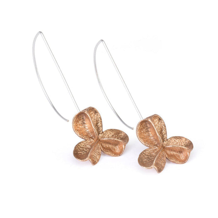 Large Bronze Spikethorn Long Hook Earrings by Tiffany MArx