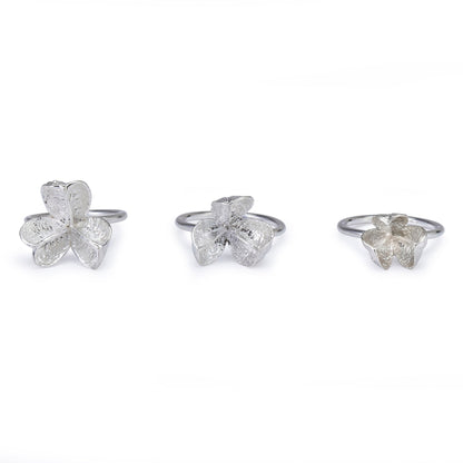 Large Medium and Small Silver Spikethorn Stack Rings by Tiffany Marx