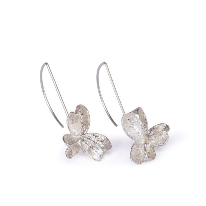Large Silver Spikethorn Short Hook Earrings by Tiffany Marx