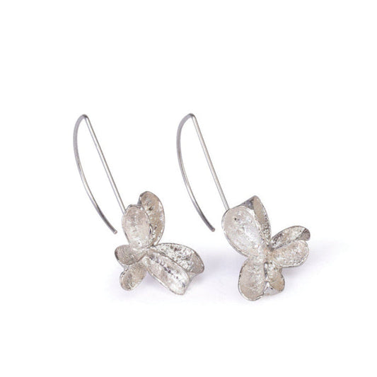 Large Silver Spikethorn Short Hook Earrings by Tiffany Marx