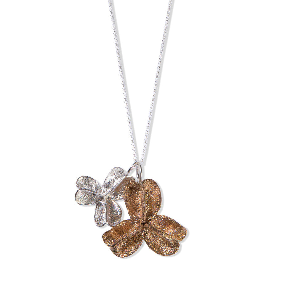XL double spikethorn pod pendant by tiffany marx larger in bronze and smaller in silver