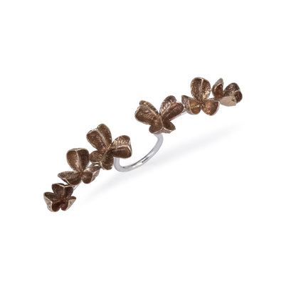 Bronze Spikethorn Statement Bar Ring by Tiffany Marx