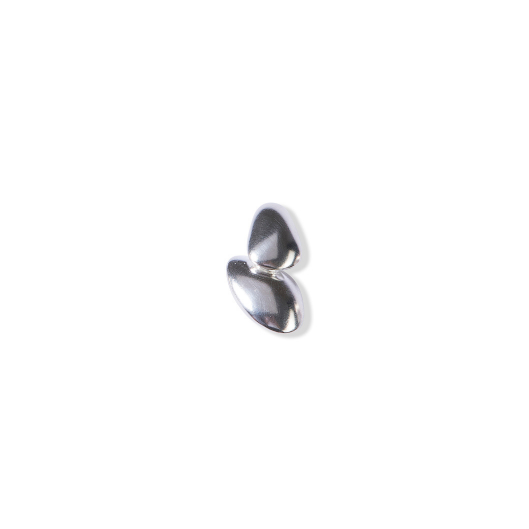 Silver Pebble C2 Studs by Tiffany Marx