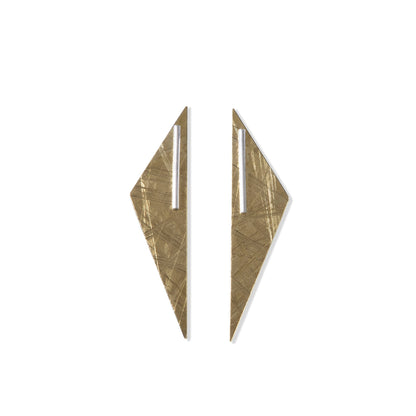 Medium Abstract Duos - Brass back and Silver Stud by Tiffany Marx