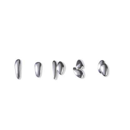 Silver Pebble Studs Style A, C2, D2, D1, C1 by Tiffany Marx