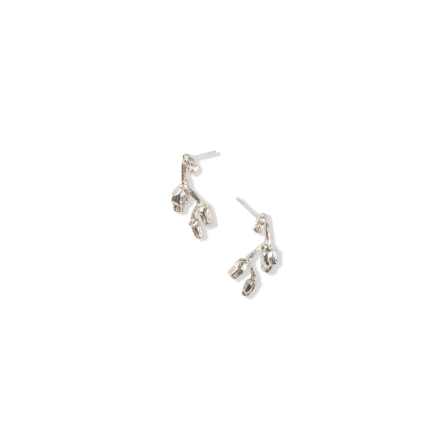 Small Silver Falling Star Studs by Tiffany Marx