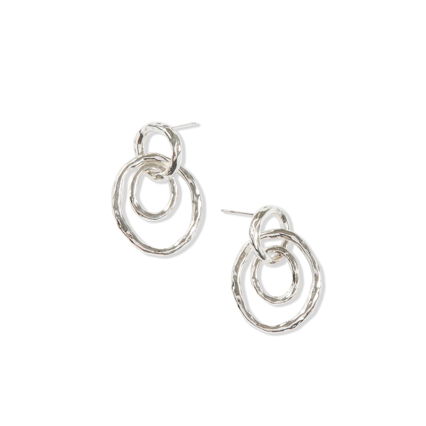 Small Silver Statement Hoops by Tiffany Marx