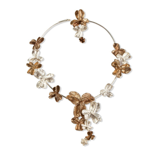 Silver & Bronze Spikethorn Neckpiece by Tiffany Marx