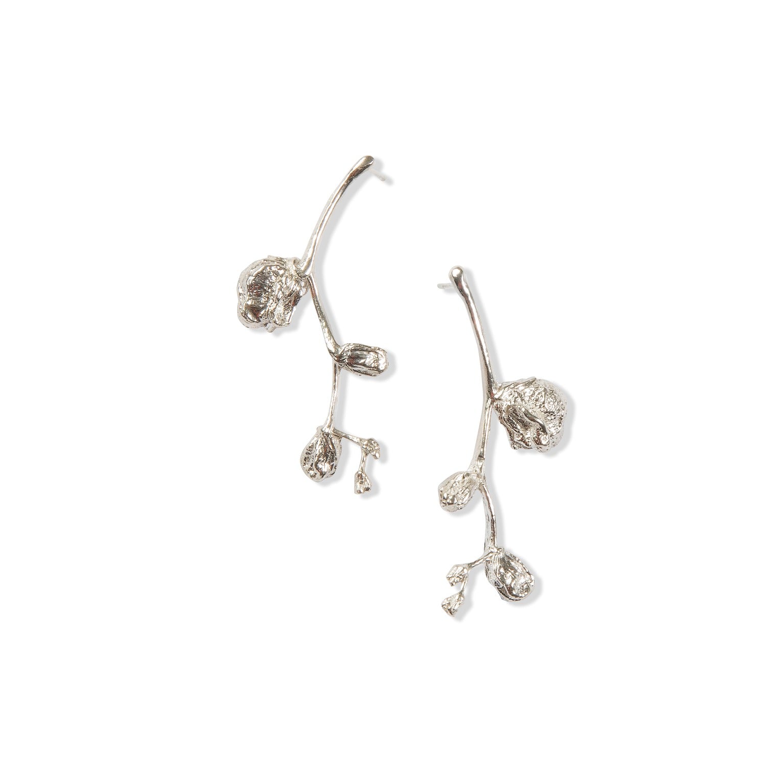 Silver Large Falling Star Studs by Tiffany Marx